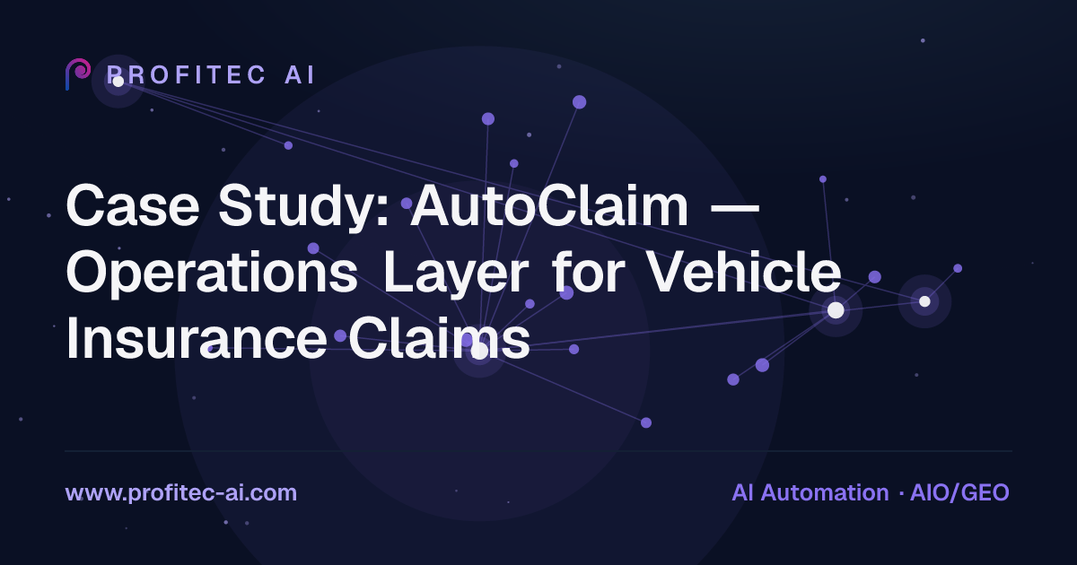 Case Study: AutoClaim — Operations Layer for Vehicle Insurance Claims ...