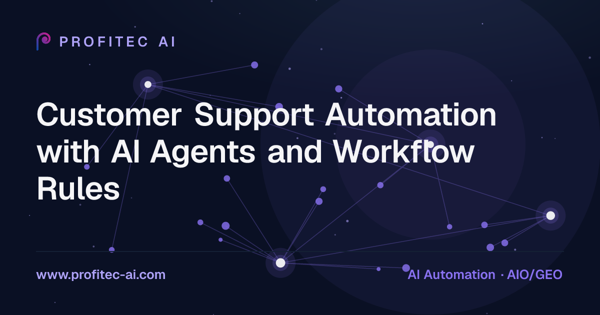 Customer Support Automation with AI Agents and Workflow Rules | Profitec AI